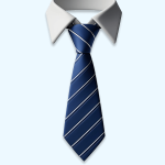 Man Black Solid Tie Third
