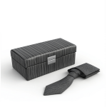 Man Black Solid Tie Five